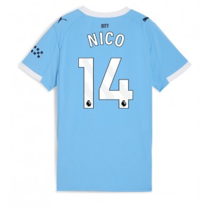 Manchester City Nico Gonzalez #14 Hjemmebanetrøje Dame 2025-26 Kortærmet